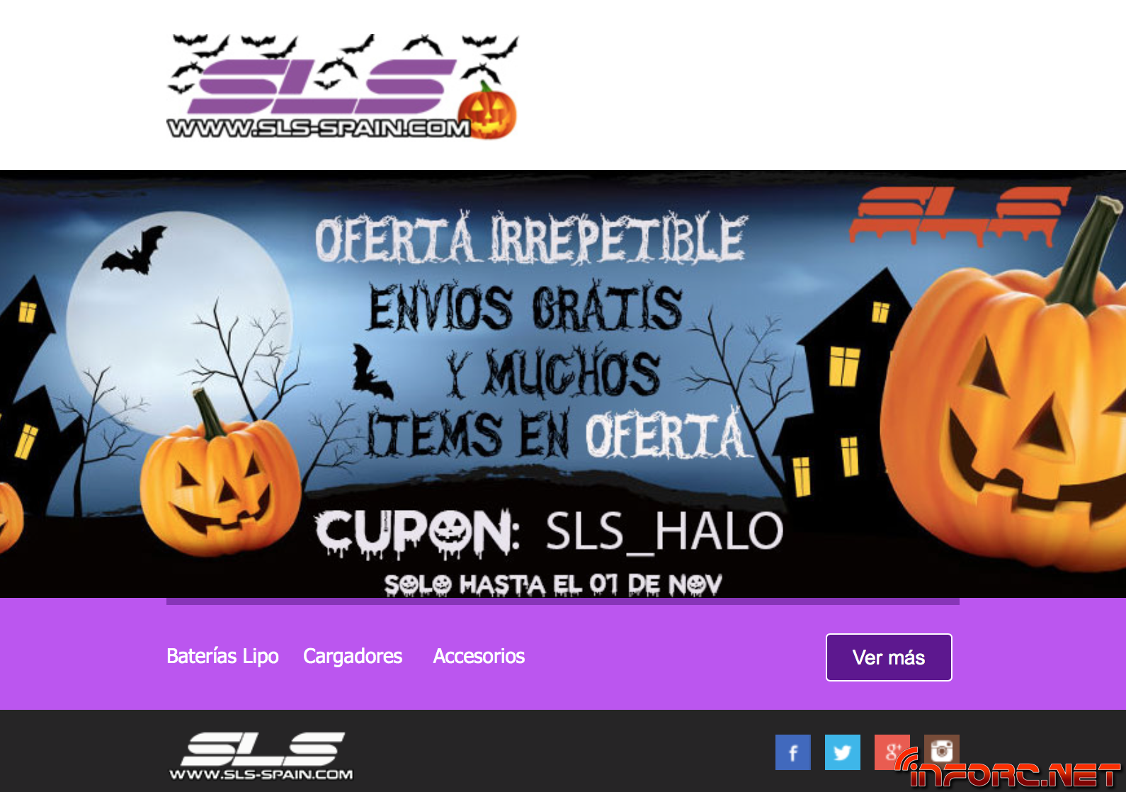 Ofertas de Halloween en SLS Spain ¡Tus compras con envío gratis y